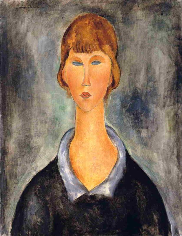 Portrait of a Young Woman - Amedeo Modigliani Paintings